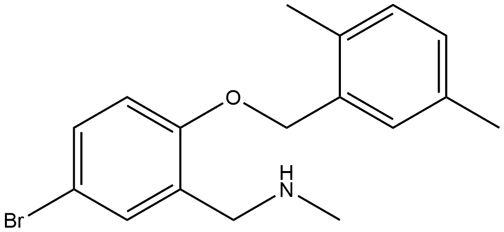 5-Bromo-2-[(2,5-dimethylphenyl)methoxy]-N-methylbenzenemethanamine Structure