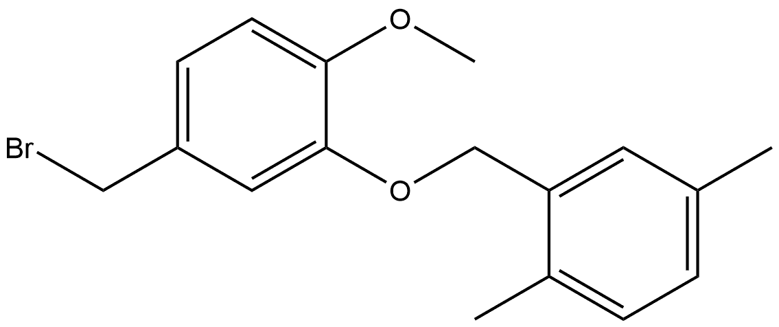 Benzene, 4-(bromomethyl)-2-[(2,5-dimethylphenyl)methoxy]-1-methoxy- Structure