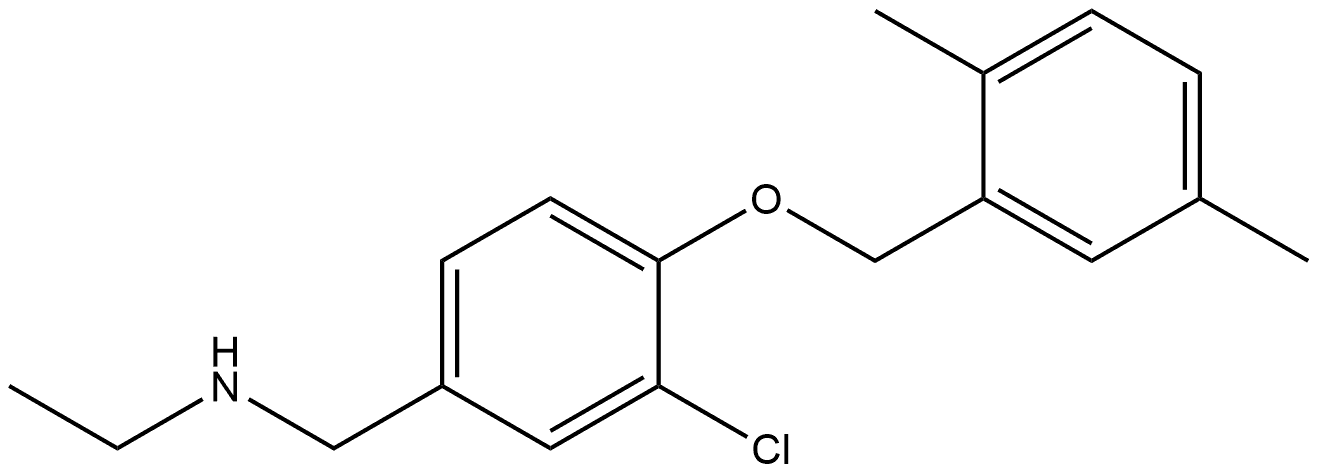 3-Chloro-4-[(2,5-dimethylphenyl)methoxy]-N-ethylbenzenemethanamine Structure