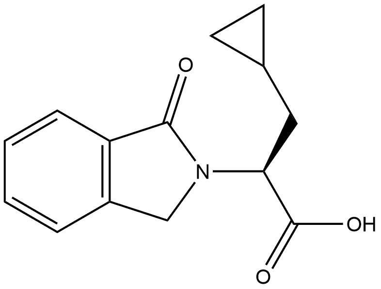 2H-Isoindole-2-acetic acid, α-(cyclopropylmethyl)-1,3-dihydro-1-oxo-, (αS)- Structure