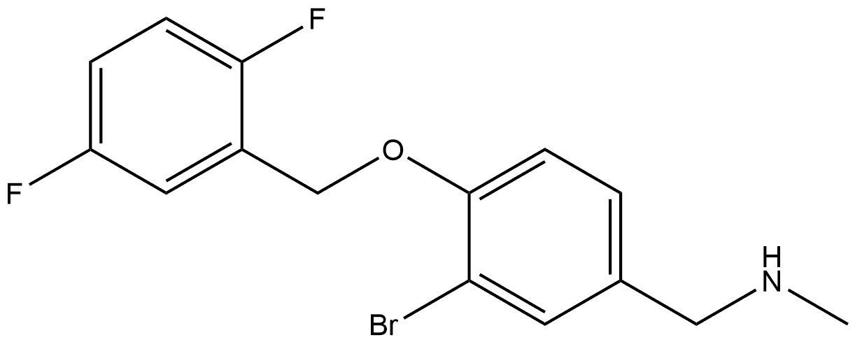 3-Bromo-4-[(2,5-difluorophenyl)methoxy]-N-methylbenzenemethanamine Structure