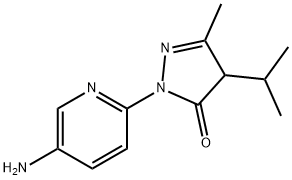 3H-Pyrazol-3-one, 2-(5-amino-2-pyridinyl)-2,4-dihydro-5-methyl-4-(1-methylethyl)- Structure