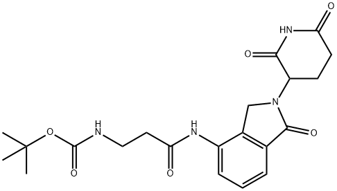 Carbamic acid, N-[3-[[2-(2,6-dioxo-3-piperidinyl)-2,3-dihydro-1-oxo-1H-isoindol-4-yl]amino]-3-oxopropyl]-, 1,1-dimethylethyl ester Structure