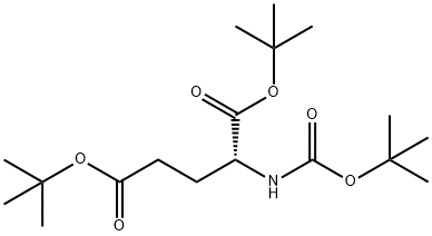 D-Glutamic acid, N-[(1,1-dimethylethoxy)carbonyl]-, 1,5-bis(1,1-dimethylethyl) ester Structure