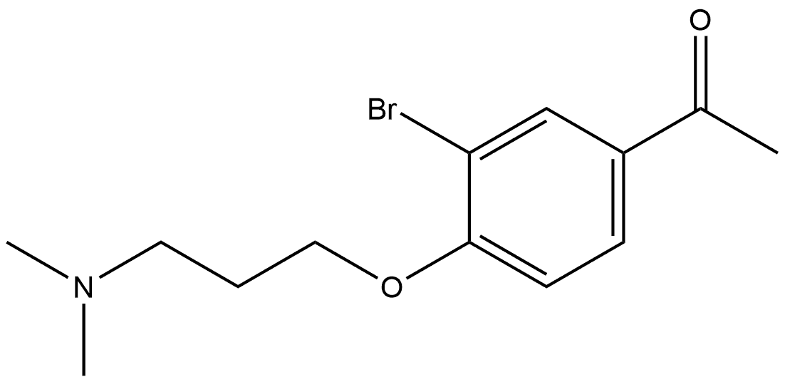 1-[3-Bromo-4-[3-(dimethylamino)propoxy]phenyl]ethanone Structure