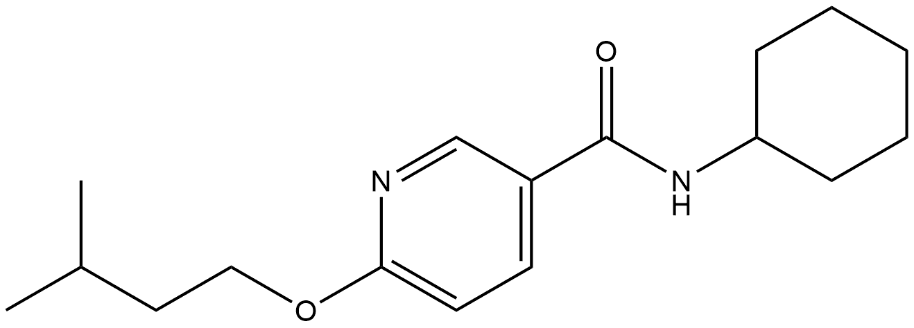 N-Cyclohexyl-6-(3-methylbutoxy)-3-pyridinecarboxamide Structure