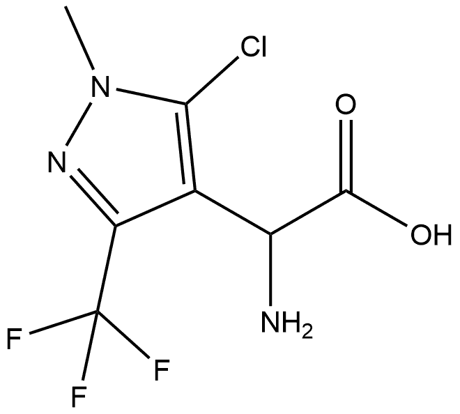 1H-Pyrazole-4-acetic acid, α-amino-5-chloro-1-methyl-3-(trifluoromethyl)- Structure