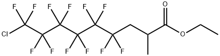 Nonanoic acid, 9-chloro-4,4,5,5,6,6,7,7,8,8,9,9-dodecafluoro-2-methyl-, ethyl ester 구조식 이미지