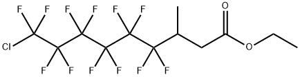 Nonanoic acid, 9-chloro-4,4,5,5,6,6,7,7,8,8,9,9-dodecafluoro-3-methyl-, ethyl ester Structure