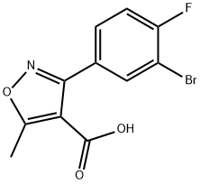 3-(3-bromo-4-fluorophenyl)-5-methyl-1,2-oxazole-4-carboxylic acid Structure