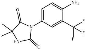 2,4-Imidazolidinedione, 3-[4-amino-3-(trifluoromethyl)phenyl]-5,5-dimethyl- Structure