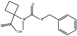 Cyclobutanecarboxylic acid, 1-[methyl[(phenylmethoxy)carbonyl]amino]- Structure
