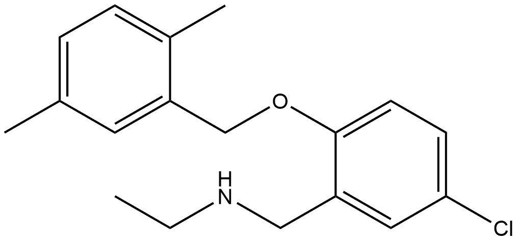 5-Chloro-2-[(2,5-dimethylphenyl)methoxy]-N-ethylbenzenemethanamine Structure