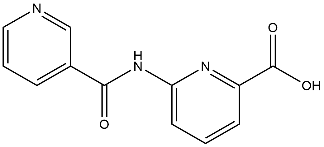 6-[(3-Pyridinylcarbonyl)amino]-2-pyridinecarboxylic acid Structure