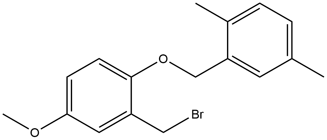 Benzene, 2-(bromomethyl)-1-[(2,5-dimethylphenyl)methoxy]-4-methoxy- Structure