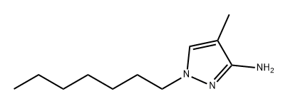 1H-Pyrazol-3-amine, 1-heptyl-4-methyl- Structure