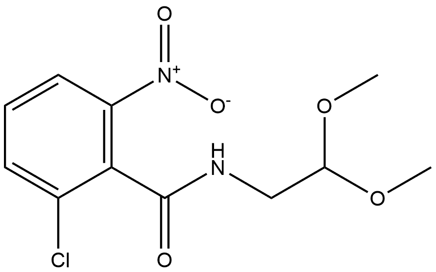 2-chloro-N-(2,2-dimethoxyethyl)-6-nitrobenzamide Structure