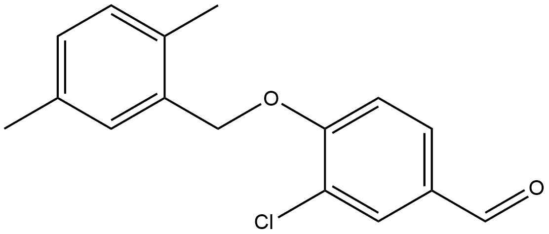 3-Chloro-4-[(2,5-dimethylphenyl)methoxy]benzaldehyde Structure