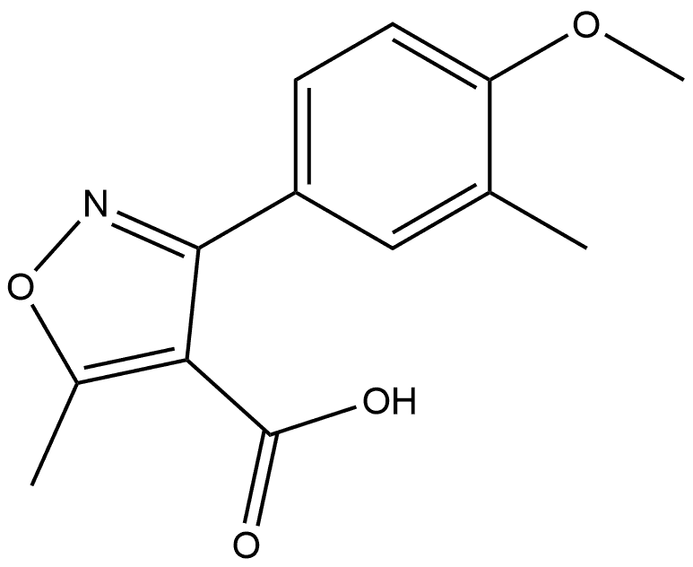 3-(4-Methoxy-3-methylphenyl)-5-methylisoxazole-4-carboxylic Acid Structure