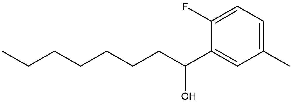 2-Fluoro-α-heptyl-5-methylbenzenemethanol Structure