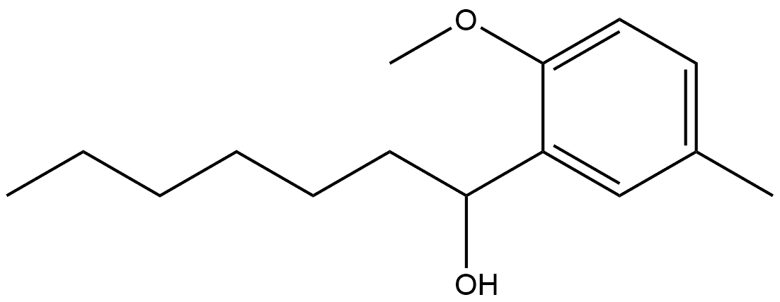 α-Hexyl-2-methoxy-5-methylbenzenemethanol Structure