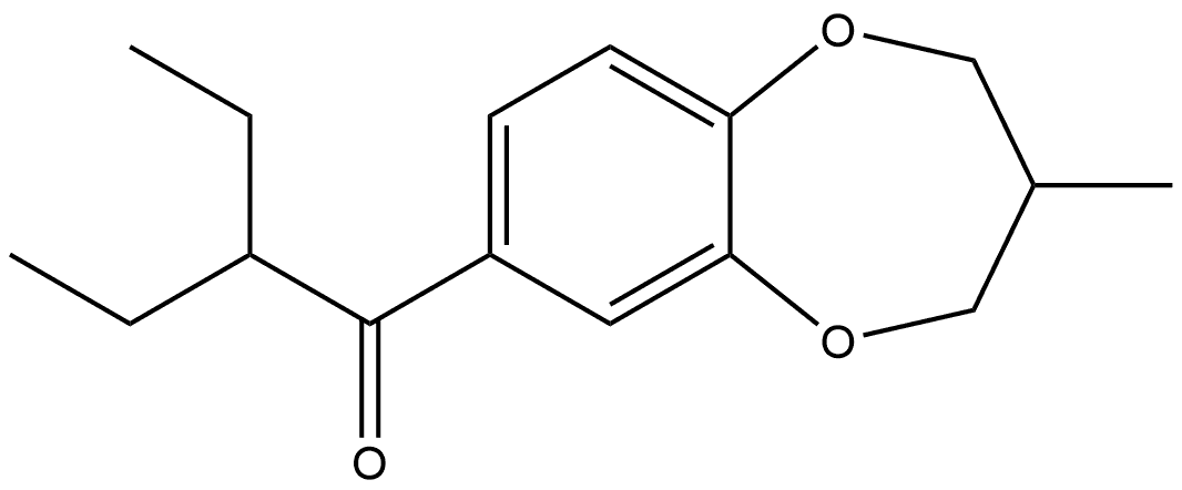 1-(3,4-Dihydro-3-methyl-2H-1,5-benzodioxepin-7-yl)-2-ethyl-1-butanone Structure