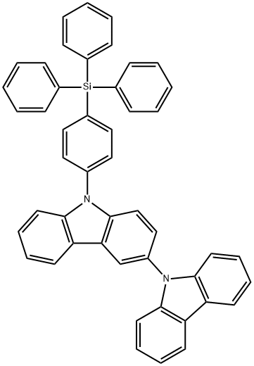 3,9'-Bi-9H-carbazole, 9-[4-(triphenylsilyl)phenyl]- Structure