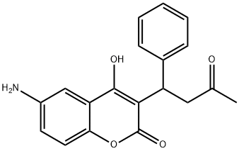 2H-1-Benzopyran-2-one, 6-amino-4-hydroxy-3-(3-oxo-1-phenylbutyl)- Structure