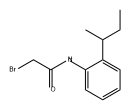 Acetamide, 2-bromo-N-[2-(1-methylpropyl)phenyl]- Structure