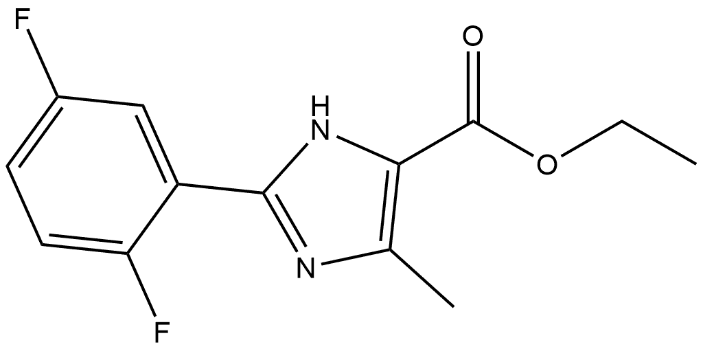 Ethyl 2-(2,5-Difluorophenyl)-5-methyl-1H-imidazole-4-carboxylate Structure