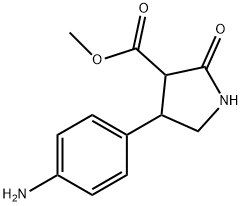 3-Pyrrolidinecarboxylic acid, 4-(4-aminophenyl)-2-oxo-, methyl ester Structure