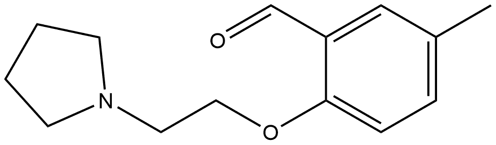 5-Methyl-2-[2-(1-pyrrolidinyl)ethoxy]benzaldehyde Structure