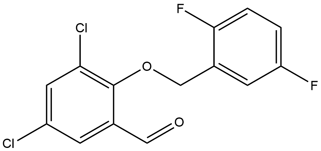 3,5-Dichloro-2-[(2,5-difluorophenyl)methoxy]benzaldehyde Structure