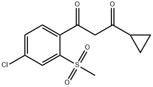 1,3-Propanedione, 1-[4-chloro-2-(methylsulfonyl)phenyl]-3-cyclopropyl- 구조식 이미지