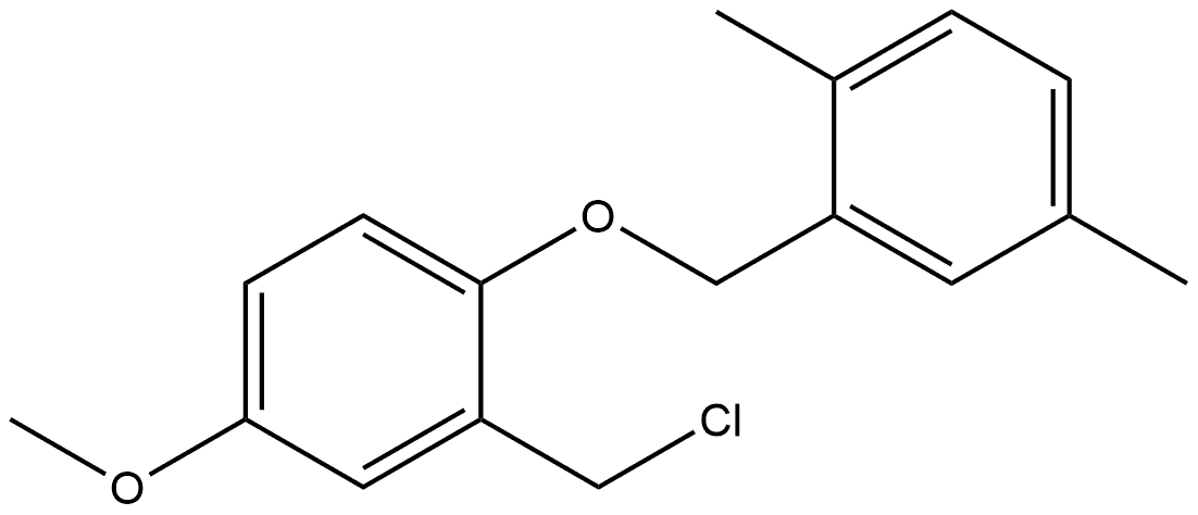 Benzene, 2-(chloromethyl)-1-[(2,5-dimethylphenyl)methoxy]-4-methoxy- 구조식 이미지