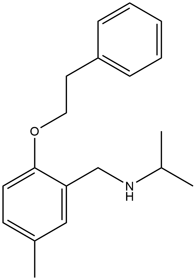 5-Methyl-N-(1-methylethyl)-2-(2-phenylethoxy)benzenemethanamine Structure