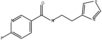 6-fluoro-N-[2-(1,3-thiazol-4-yl)ethyl]pyridine-3-carb
oxamide Structure