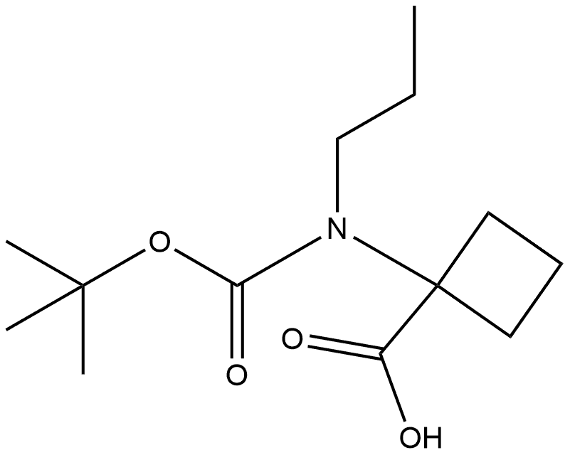 1-[[(1,1-Dimethylethoxy)carbonyl]propylamino]cyclobutanecarboxylic acid Structure