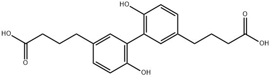 [1,1'-Biphenyl]-3,3'-dibutanoic acid, 6,6'-dihydroxy- Structure