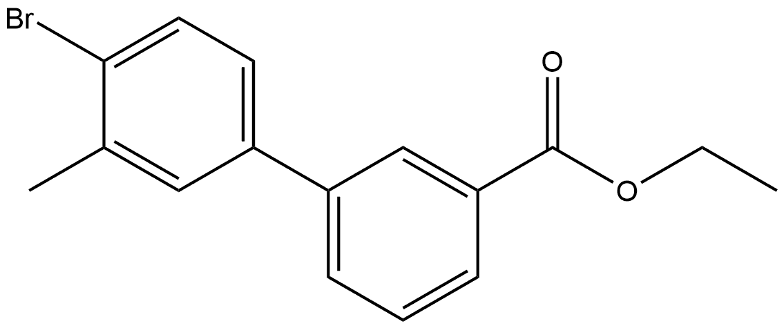 Ethyl 4'-bromo-3'-methyl[1,1'-biphenyl]-3-carboxylate Structure