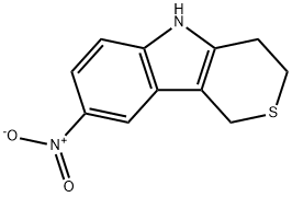 Thiopyrano[4,3-b]indole, 1,3,4,5-tetrahydro-8-nitro- Structure