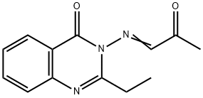 2-Ethyl-3-((2-oxopropylidene)amino)quinazolin-4(3H)-one 구조식 이미지