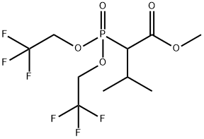 Butanoic acid, 2-[bis(2,2,2-trifluoroethoxy)phosphinyl]-3-methyl-, methyl ester 구조식 이미지