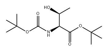 L-Allothreonine, N-[(1,1-dimethylethoxy)carbonyl]-, 1,1-dimethylethyl ester Structure