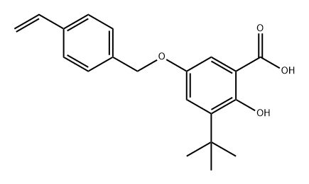 Benzoic acid, 3-(1,1-dimethylethyl)-5-[(4-ethenylphenyl)methoxy]-2-hydroxy- Structure