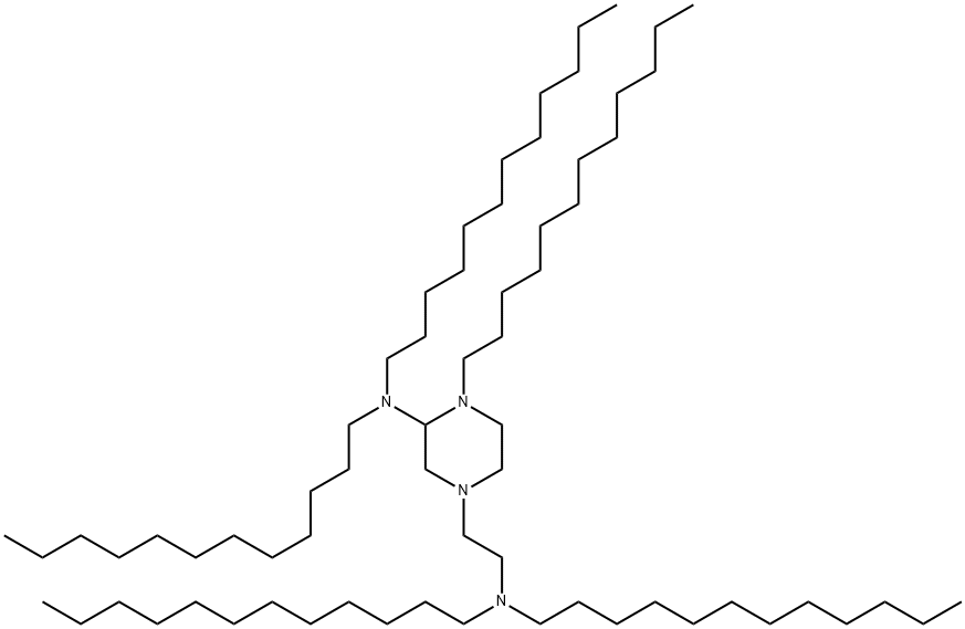 1-Piperazineethanamine, 3-(didodecylamino)-N,N,4-tridodecyl- Structure