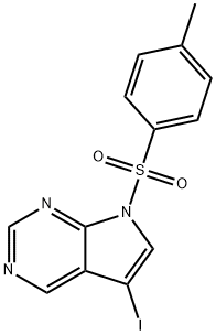 7H-Pyrrolo[2,3-d]pyrimidine, 5-iodo-7-[(4-methylphenyl)sulfonyl]- Structure