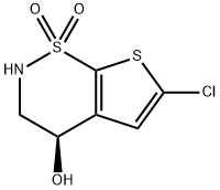 2H-Thieno[3,2-e]-1,2-thiazin-4-ol, 6-chloro-3,4-dihydro-, 1,1-dioxide, (4R)- Structure