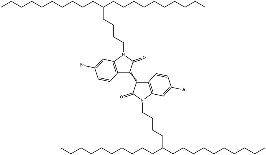 2H-Indol-2-one, 6-bromo-3-[6-bromo-1-(5-decylpentadecyl)-1,2-dihydro-2-oxo-3H-indol-3-ylidene]-1-(5-decylpentadecyl)-1,3-dihydro- Structure