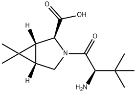 3-Azabicyclo[3.1.0]hexane-2-carboxylic acid, 3-[(2R)-2-amino-3,3-dimethyl-1-oxobutyl]-6,6-dimethyl-, (1R,2S,5S)- Structure